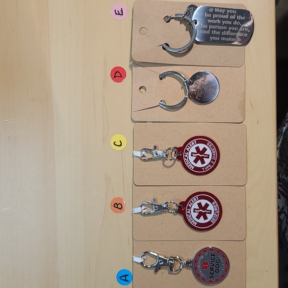 2 for $10 BOGO Key Chain - Purse Charm- Medical Alert - Service Dog -Pick 2 - Picture 2 of 7